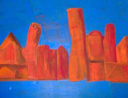 Skyline No.12, 2008, Acryl/Lwd. 120x150 cm